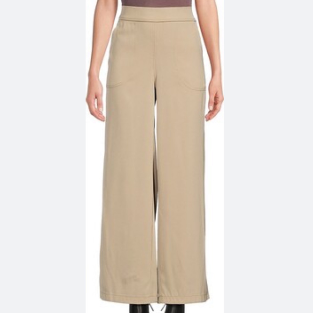 Max Studio Twill Easy Wide Leg Trouser